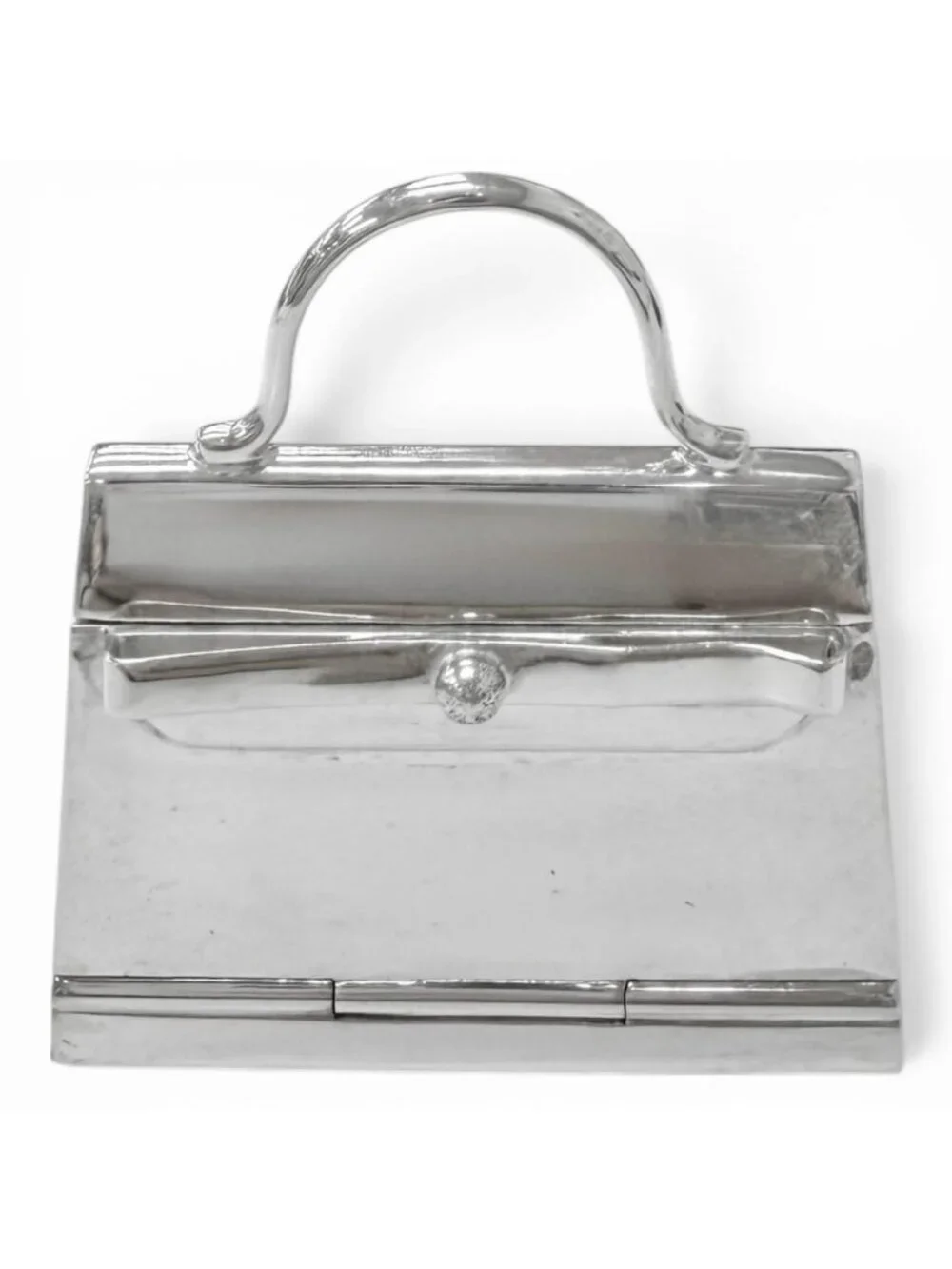 Hermes Vintage Kelly Bag Motif Pirkes Pendant Charm Silver